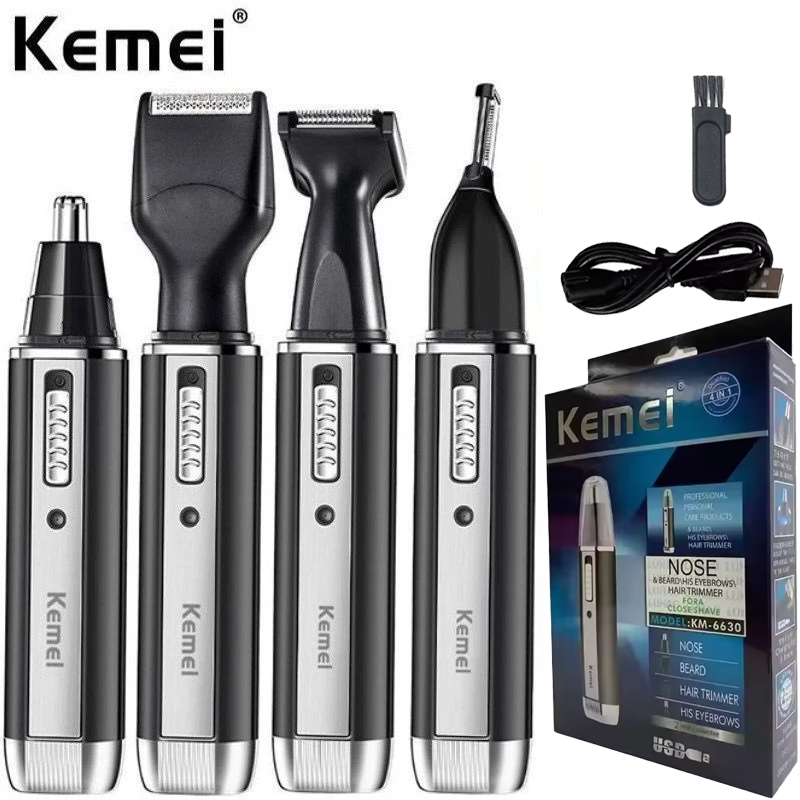 Men'S Grooming Shaver - Recortador de vello nasal Kemei-6630, limpiador