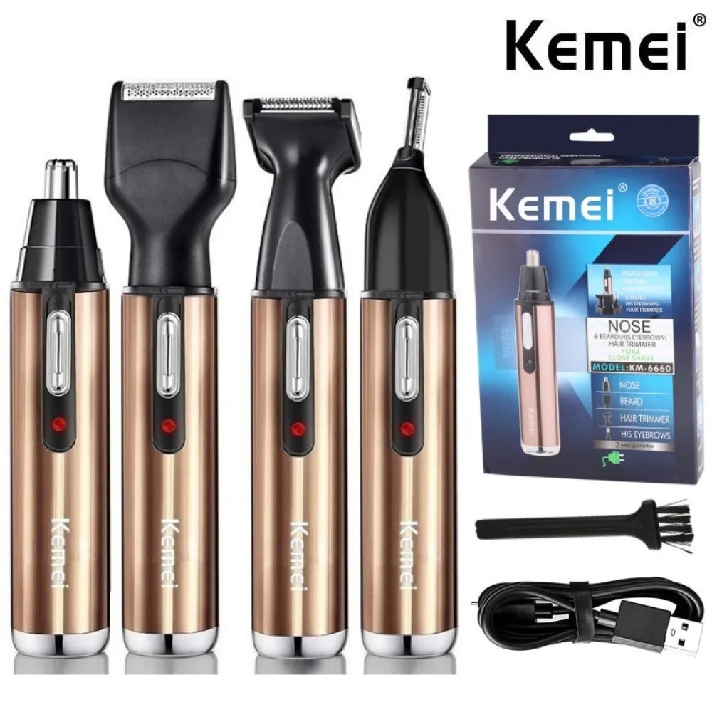 Men'S Grooming Boxes - Kemei-recortador de nariz recargable todo en