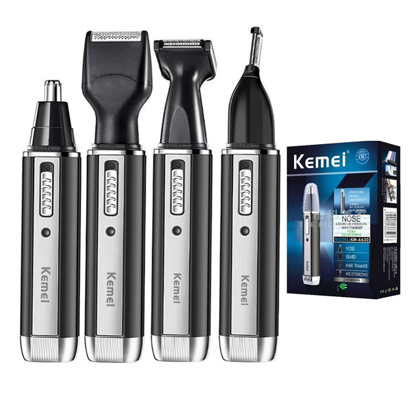 Men'S Grooming Facial - Cortadora de pelo Kemei eléctrica recargable