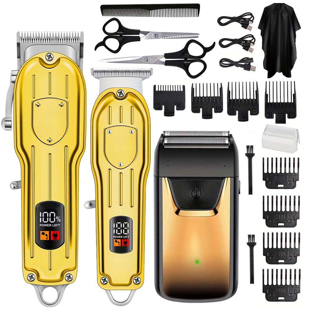Beard Trimmer Cordless - Set Profesional de Cortapelos con Pantalla