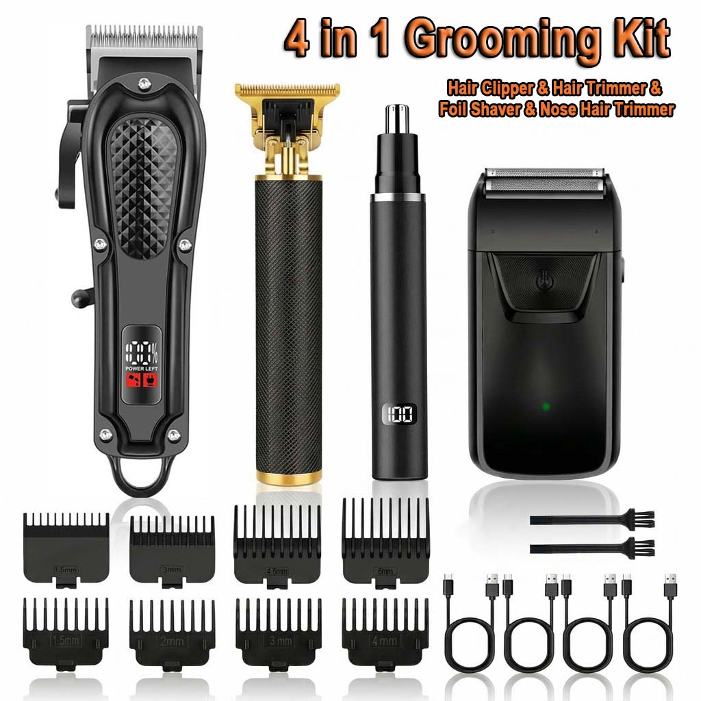 Beard Trimmer Cordless - Set de Cortadora de Pelo 4