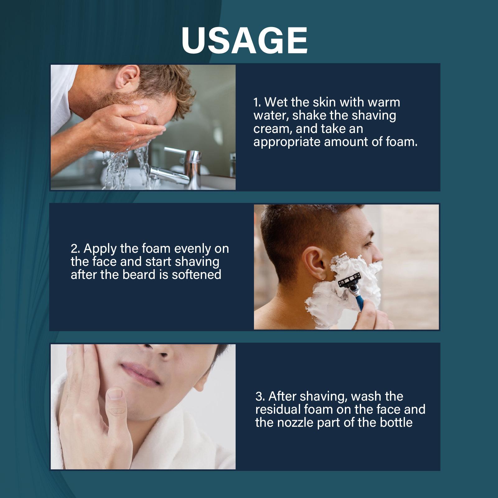 Men'S Grooming Facial - Espuma de Afeitar Calmante para Hombres,