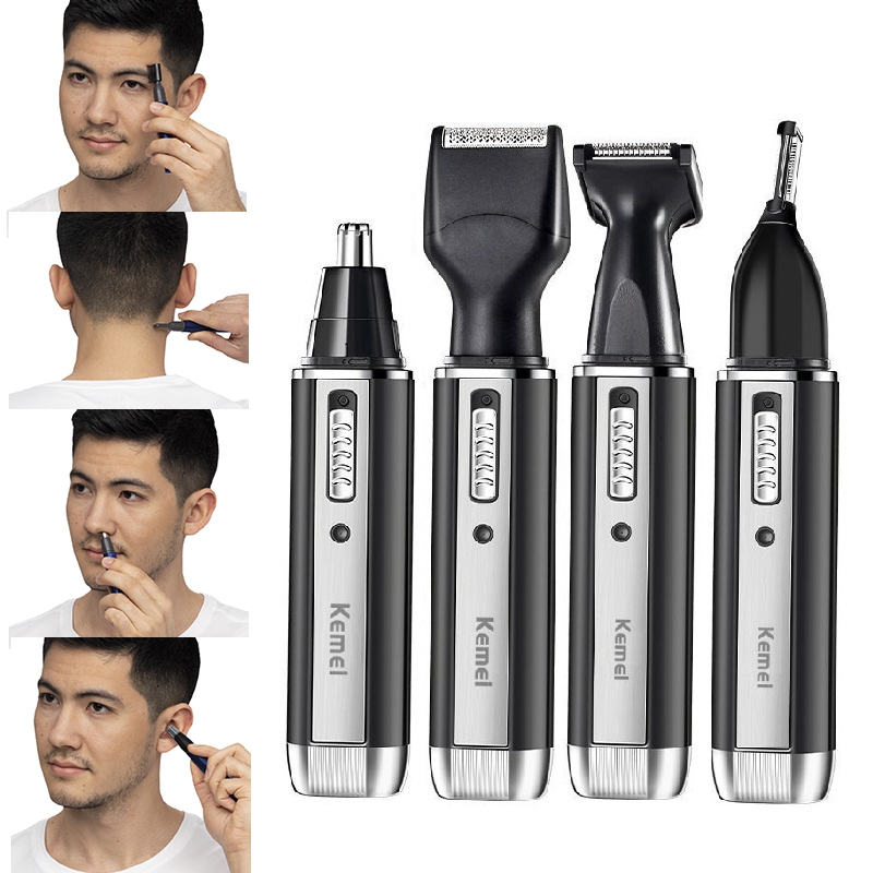 Men'S Grooming Facial - Kemei-cortadora de pelo eléctrica recargable todo