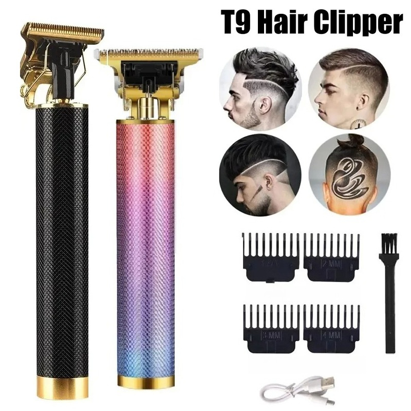 Beard Trimmer Cordless - Recortadora de barba eléctrica T9, 4