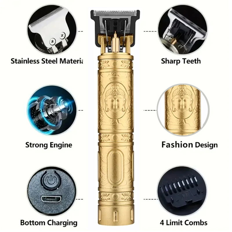 Cortadora de pelo T9 con 4 pei - Beard Trimmer Cordless reseña y precio