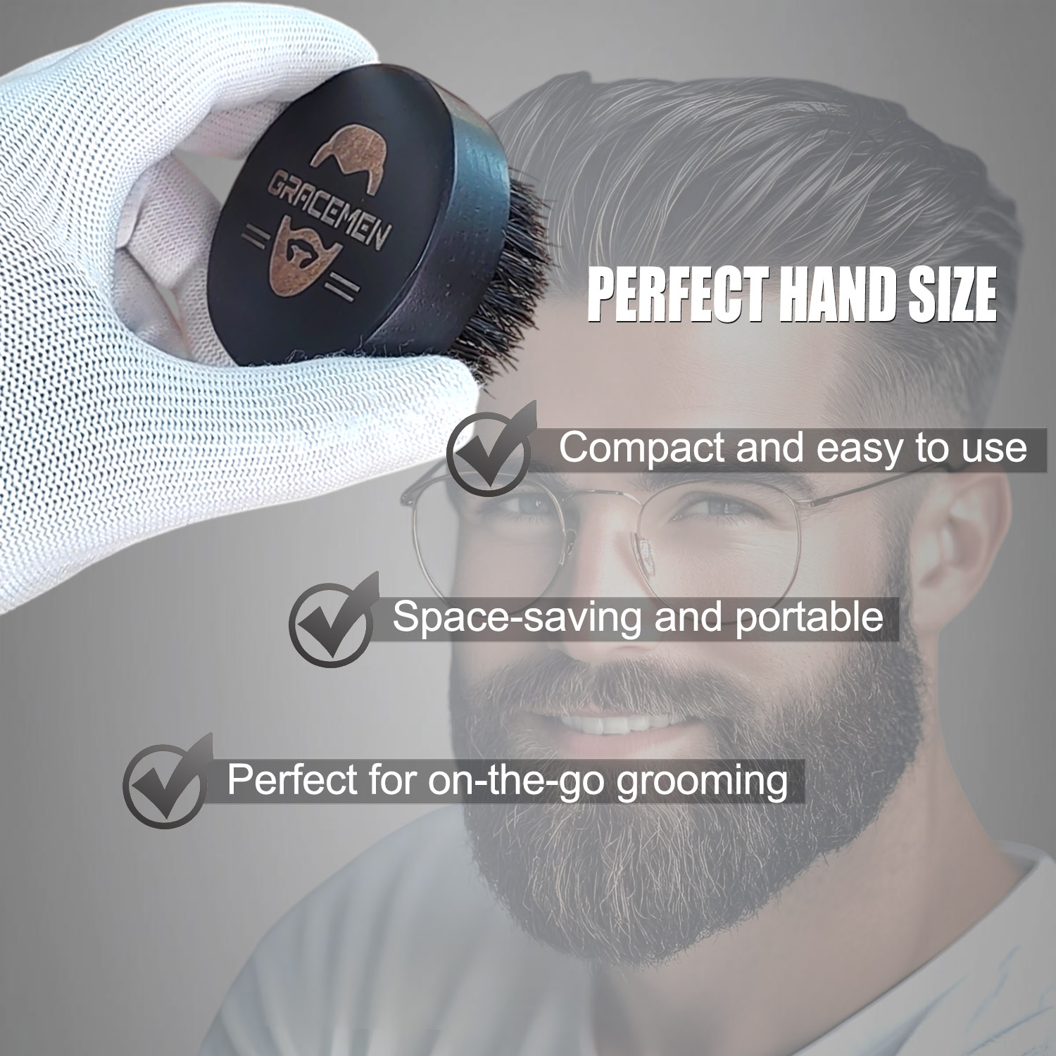 Cepillo de barba redondo para  - Men'S Grooming Facial reseña y precio