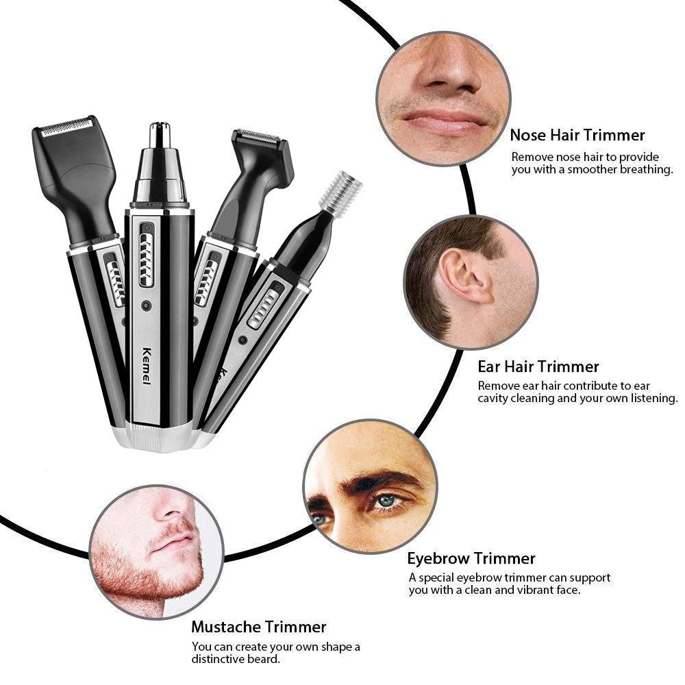 Cortadora de pelo Kemei eléctr - Men'S Grooming Facial reseña y precio