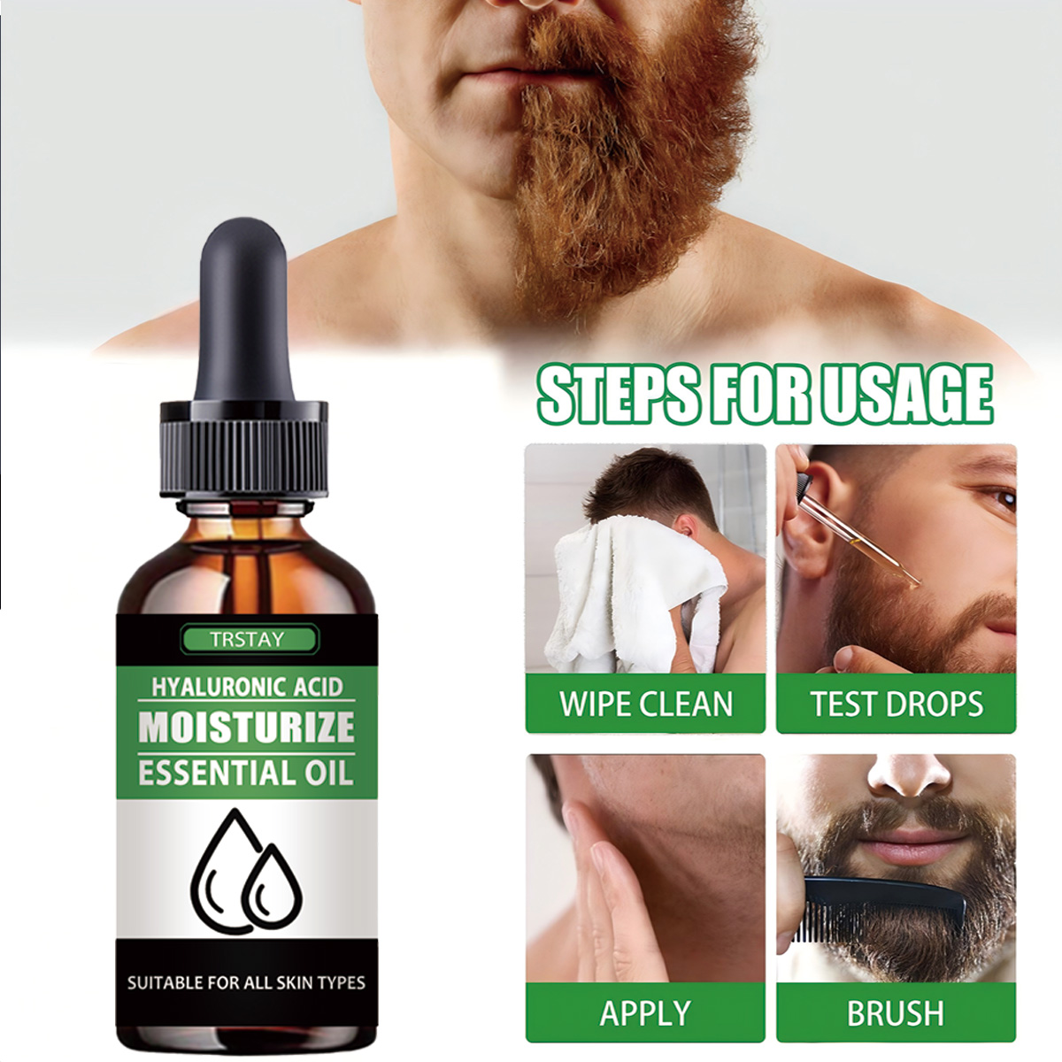 100% Natural acelera el vello  - Men'S Grooming Facial reseña y precio