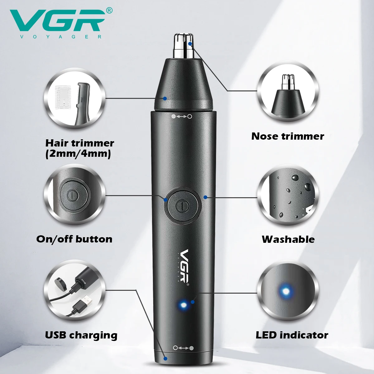 VGR-cortador de pelo de nariz  - Nose Hair Trimmer reseña y precio