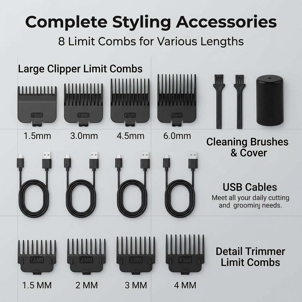 Set de Cortadora de Pelo 4 en  - Beard Trimmer Cordless reseña y precio