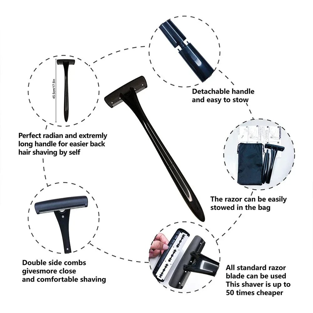 Afeitadora de espalda con mang - Men'S Grooming Shaver reseña y precio