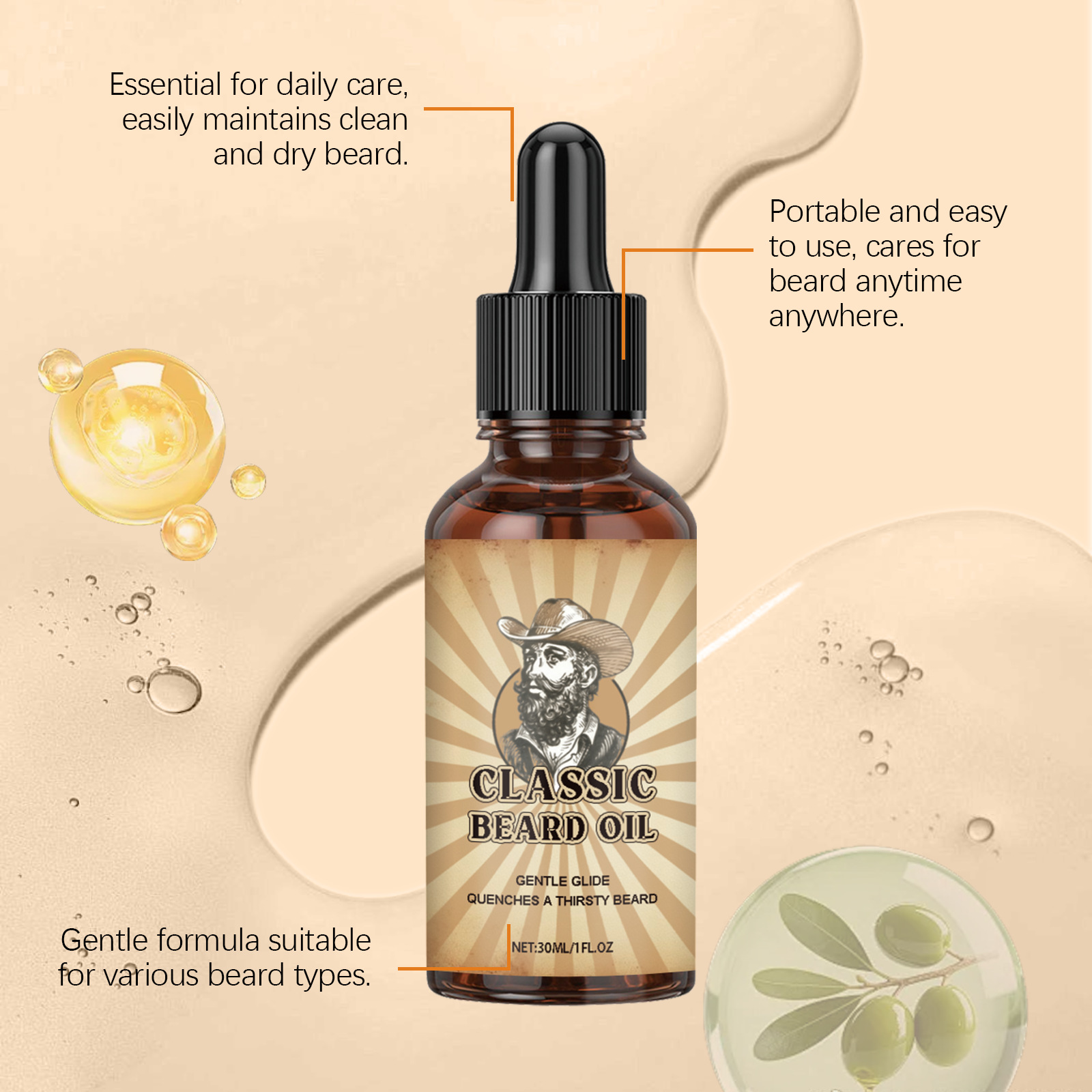 El aceite esencial para el cui - Beard Oil Growth reseña y precio